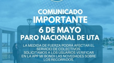 UISE informa los alcances del paro nacional de UTA