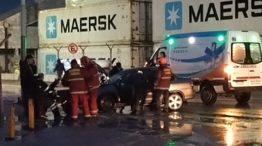 Dos heridos en un choque ocurrido a metros del Puerto de Ushuaia