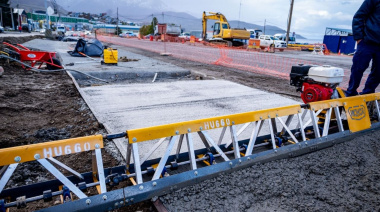 Notables avances en la obra Paseo Costero I en Avenida Perito Moreno