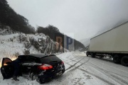 Informaron 34 intervenciones el fin de semana en la ruta 3 entre siniestros e incidentes por la nevada