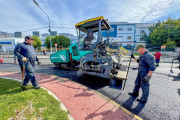 Finalizó la repavimentación de la rotonda de la EPET en Ushuaia